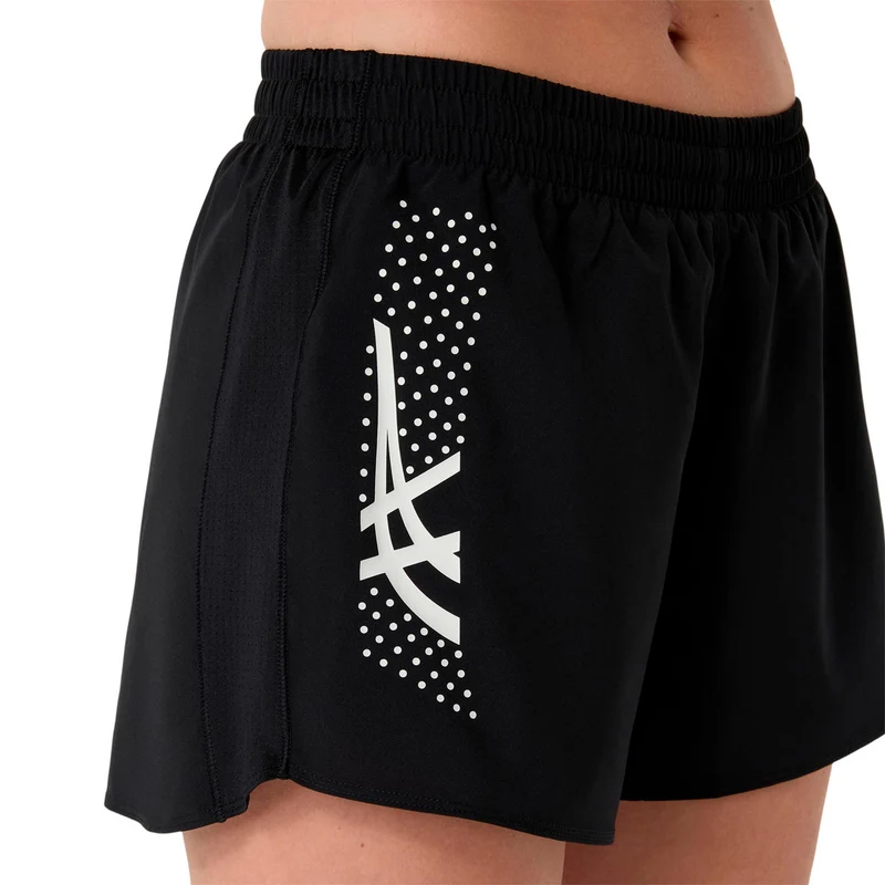 Metarun Split Laufshorts Damen-schwarz