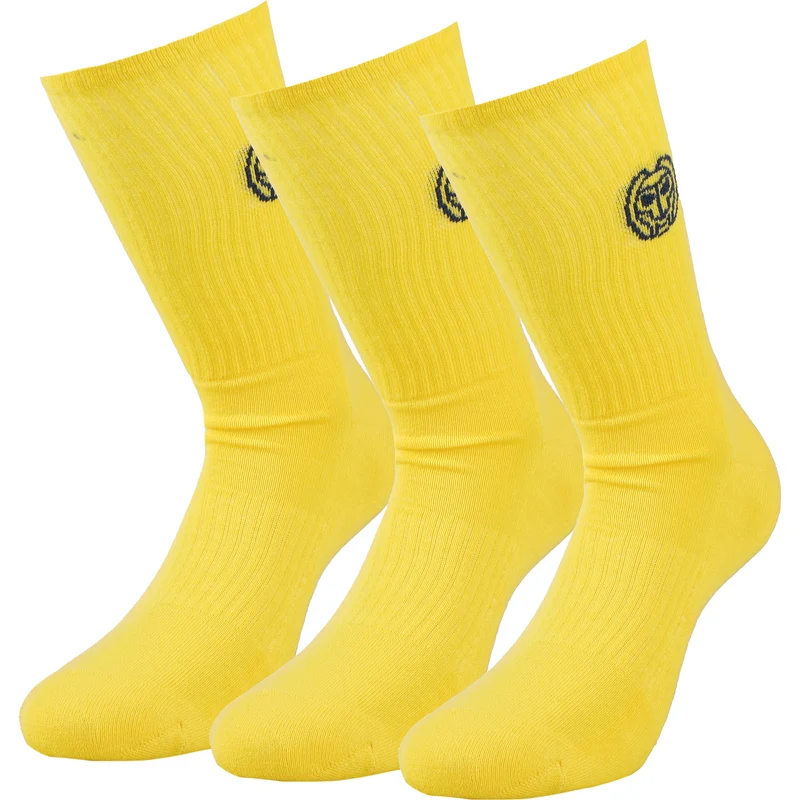 Matayo Crew Tech Sportsocken 3er Pack Herren-Gelb,Schwarz