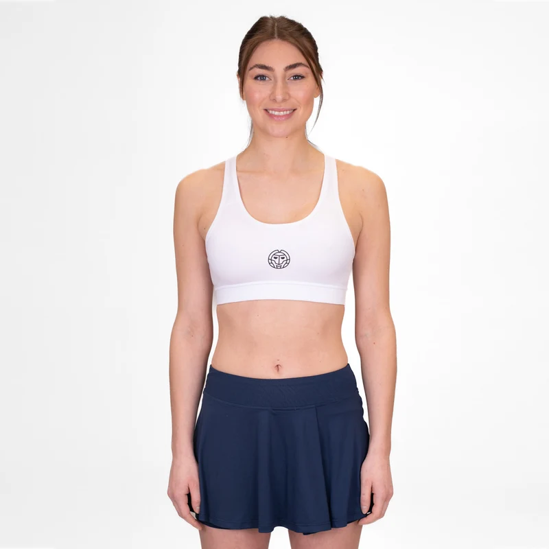 Crew Medium Support Sport-BH Damen-Weiß