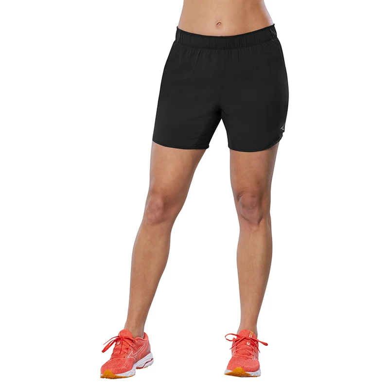 Multi Pocket Laufshorts Damen - schwarz,