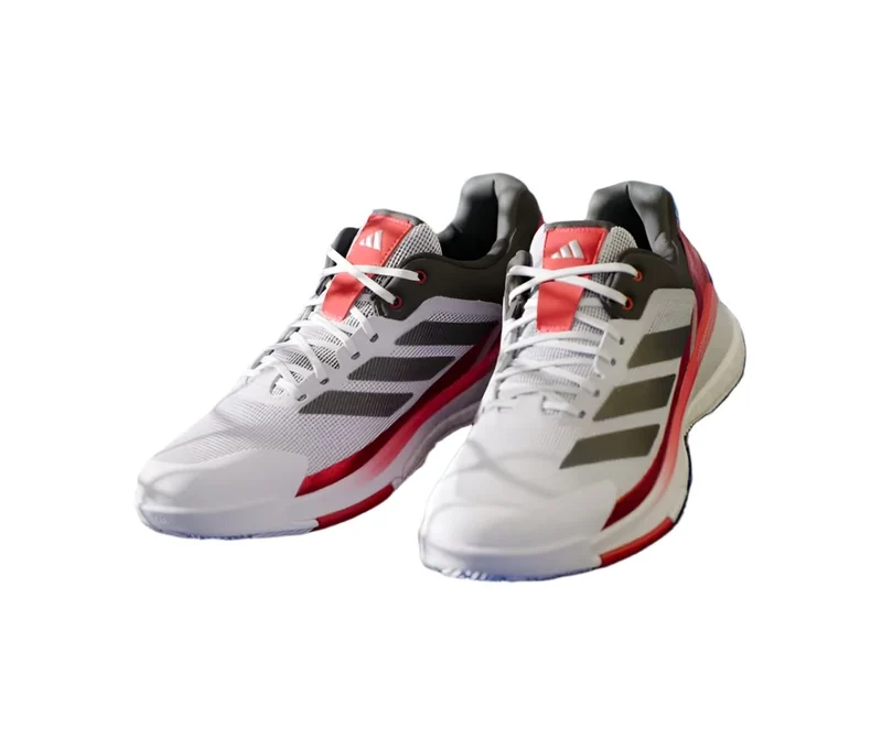 Adidas Crazyquick Boost Padel Shoes (Cloud White/Core Black/Lucid Red)