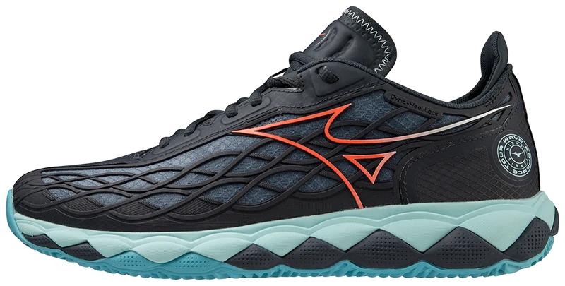 Mizuno Wave Enforce Tour CC Padel Shoes (Collegiate Blue/Soleil/Tanager Turquoise)