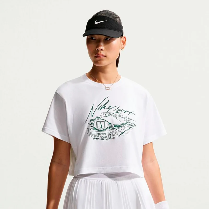 Slam Crop T-Shirt Damen - weiß