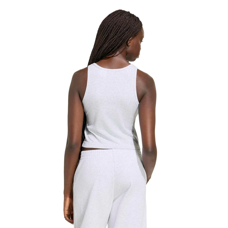 Ribbed Tank-Top Damen - hellgrau