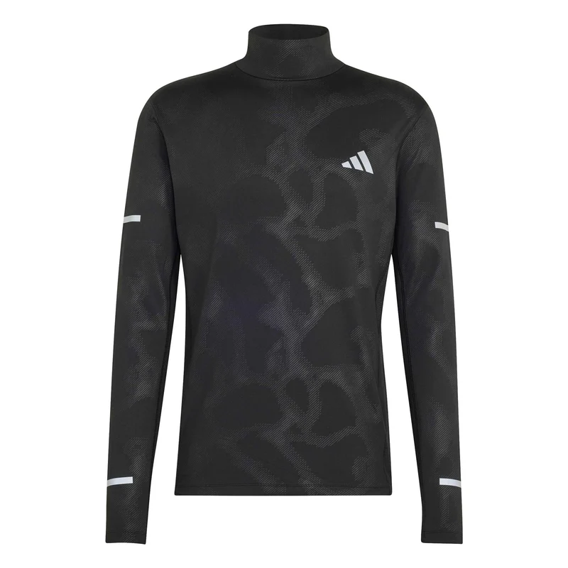 adi365 Warm Laufshirt Herren - schwarz