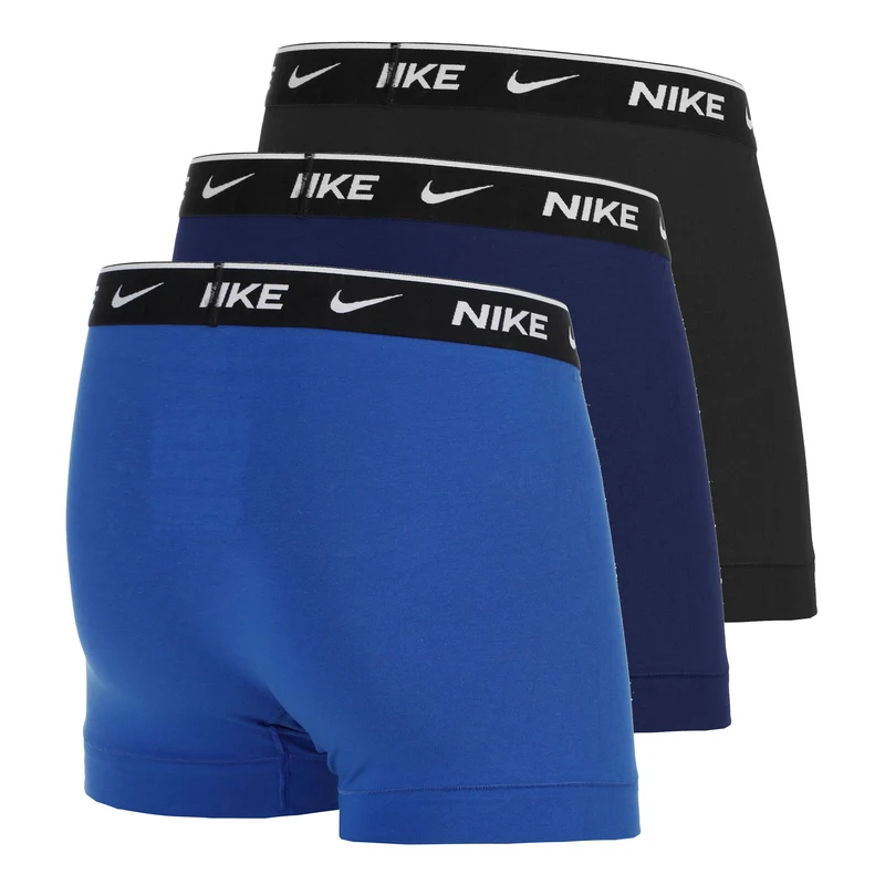Essential Cotton Stretch Trunk Boxer Short 3er Pack Herren - blau, blau
