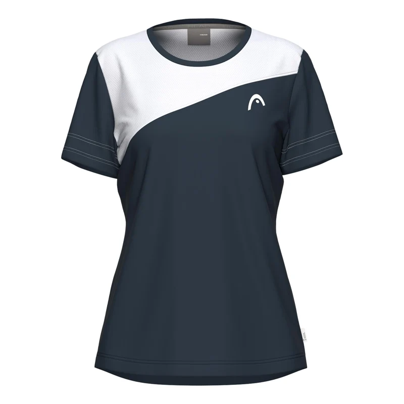 Tie-Break T-Shirt Damen - dunkelblau, weiß