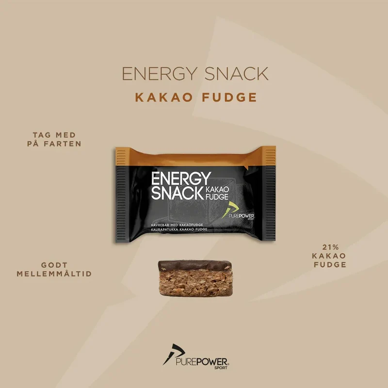 PurePower Energy Snack Cocoa Fudge Flavor (1 piece of 60 grams)
