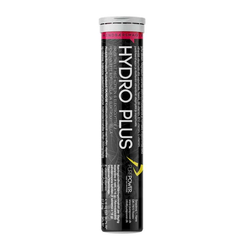 PurePower Hydrotabs Electrolytes Raspberry Flavor (1 tube with 20 tablets)