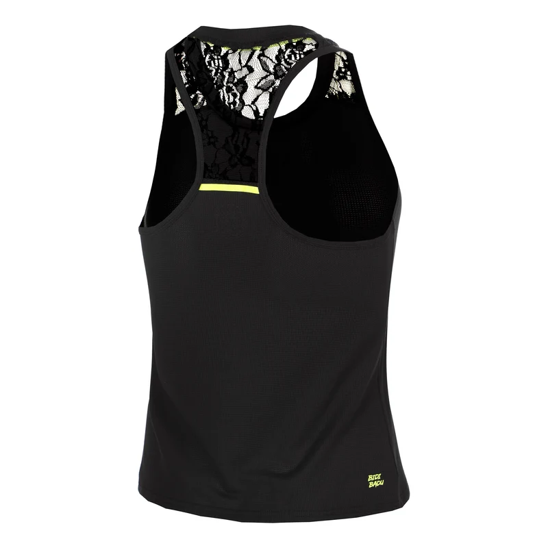 Night Flash Racerback Lace Tank-Top Damen - schwarz