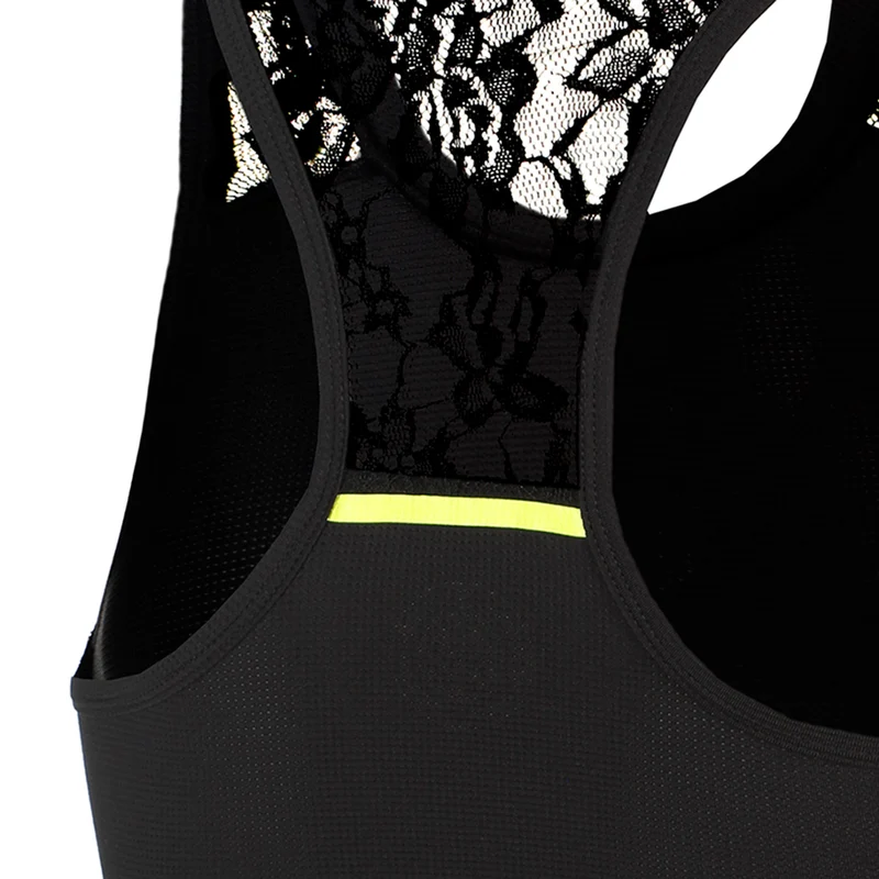 Night Flash Racerback Lace Tank-Top Damen - schwarz