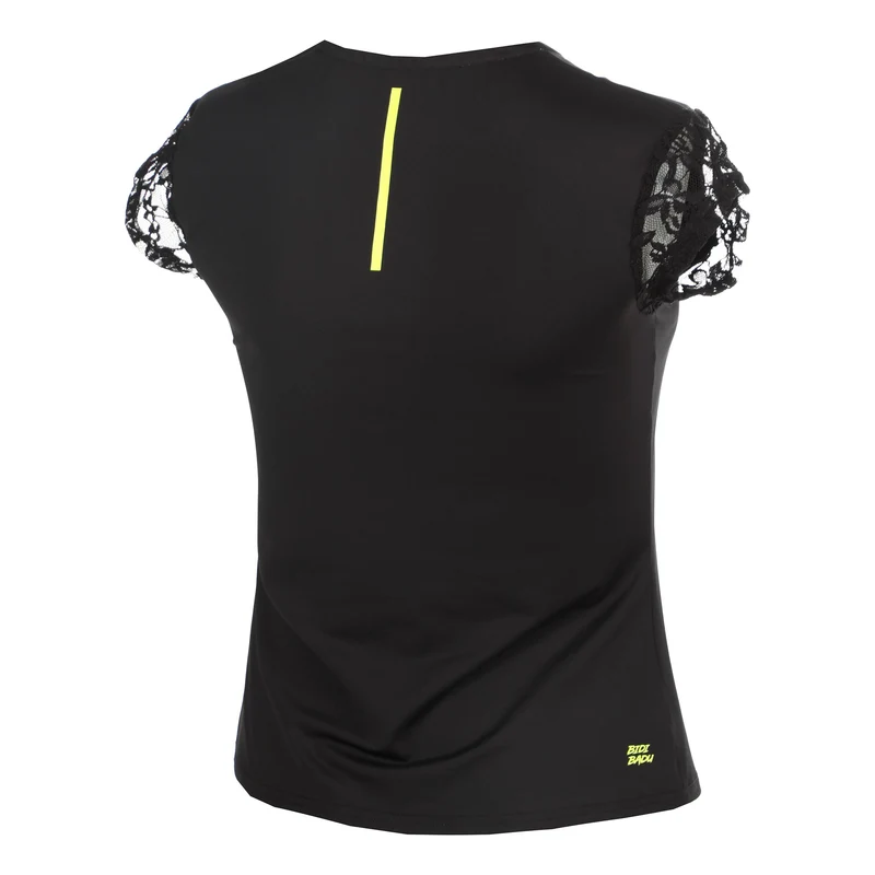 Night Flash V-Neck T-Shirt Damen - schwarz