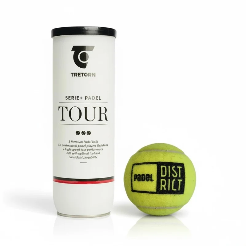 Tretorn Padelballen Serie+ Padel Tour Doos 24 x 3 Ballen Met Logo Padeldistrict