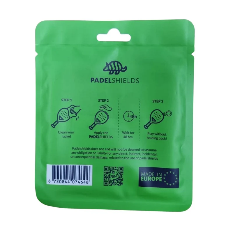 Padelshields Beschermstrips Padelrackets Universeel Zwart