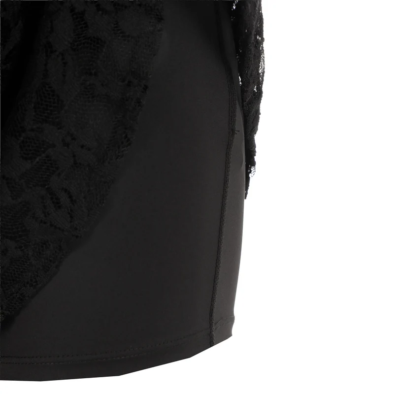 Night Flash Layering Lace Rock Damen - schwarz
