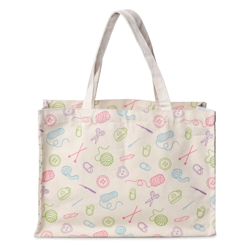Canvas Shopper m. Kordelverschluss