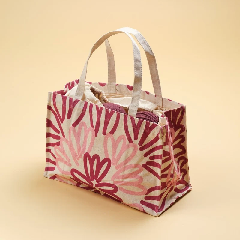 Canvas Shopper m. Kordelverschluss