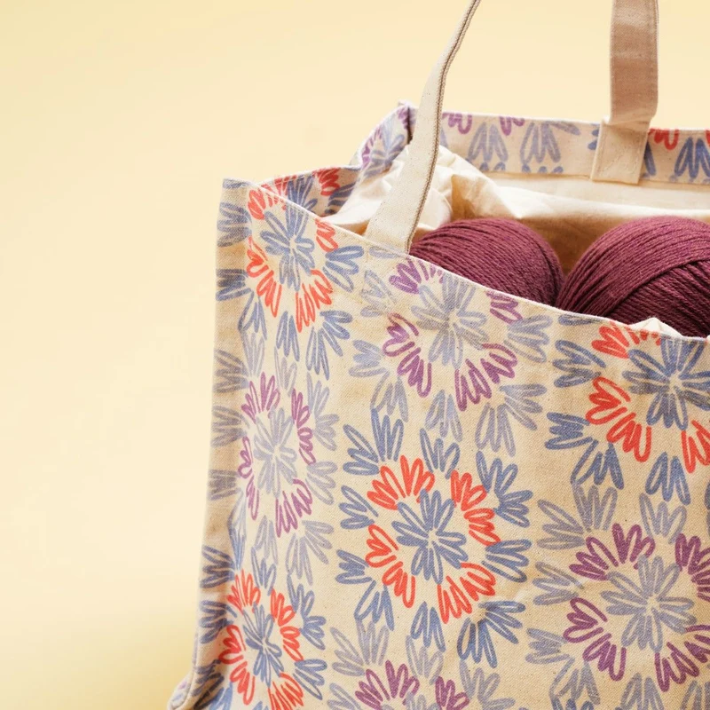 Canvas Shopper m. Kordelverschluss