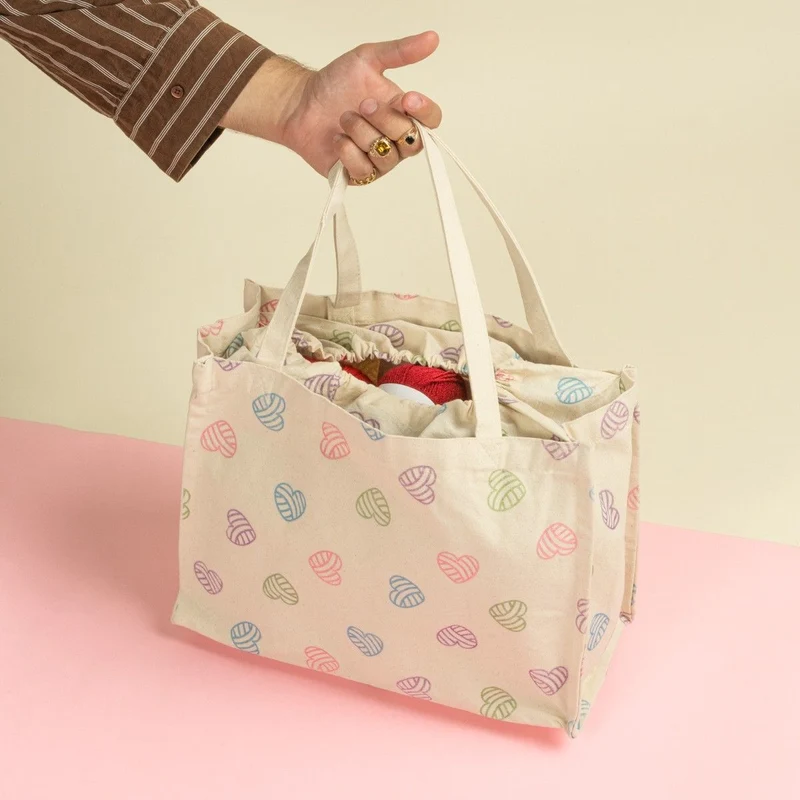 Canvas Shopper m. Kordelverschluss