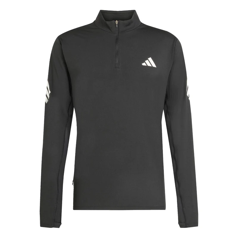 adi365 Zip Laufshirt Herren-schwarz