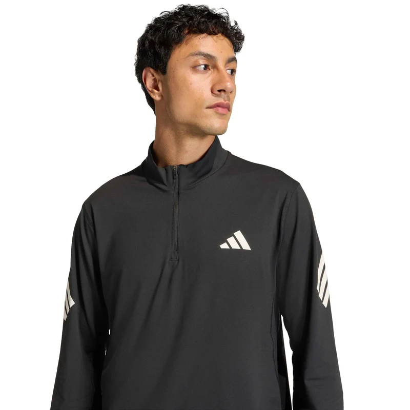 adi365 Zip Laufshirt Herren-schwarz