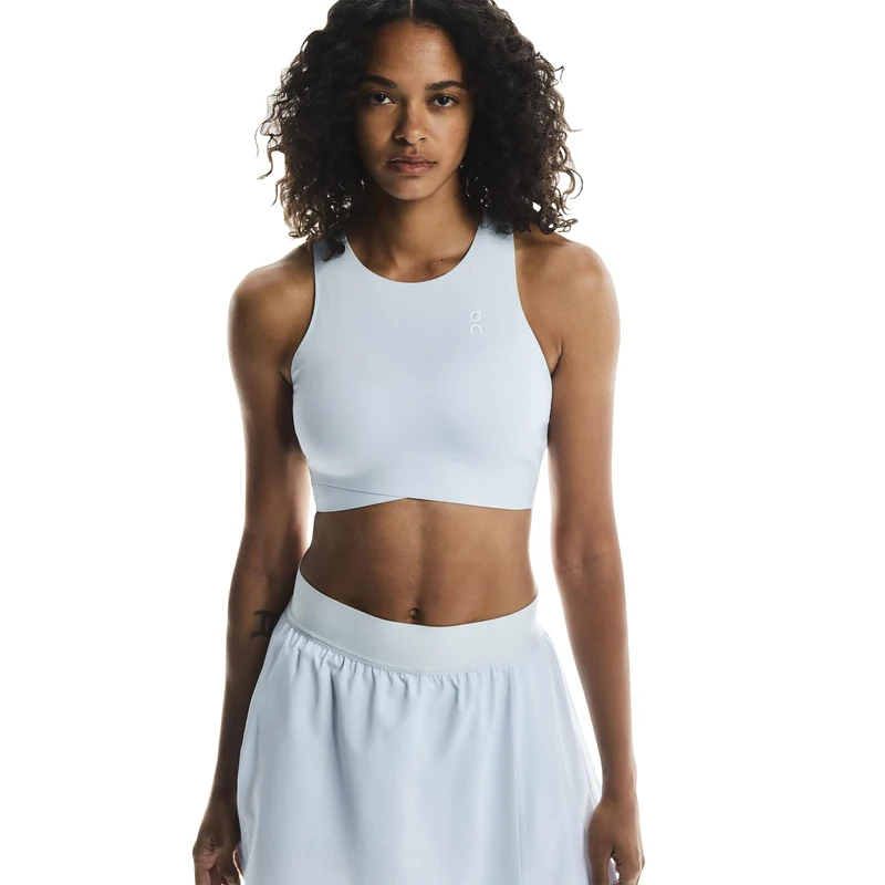 Court Crop Tank-Top Damen-Blaugrau