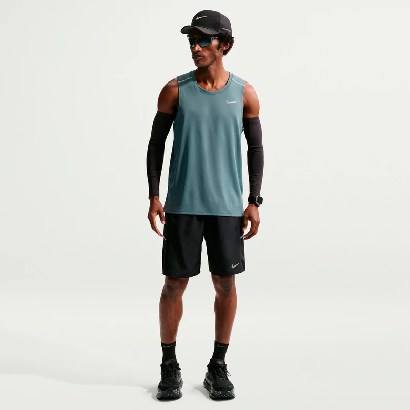Miler 9in Laufshorts Herren - schwarz, silber