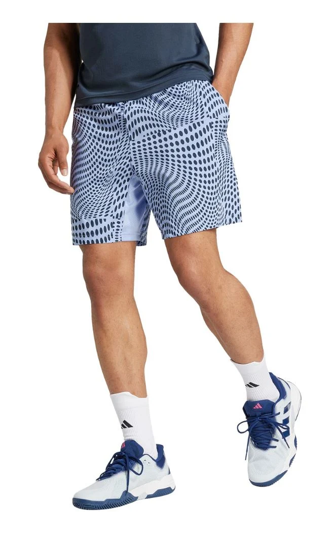 Adidas Club Graphic Shorts (Blue/Black))