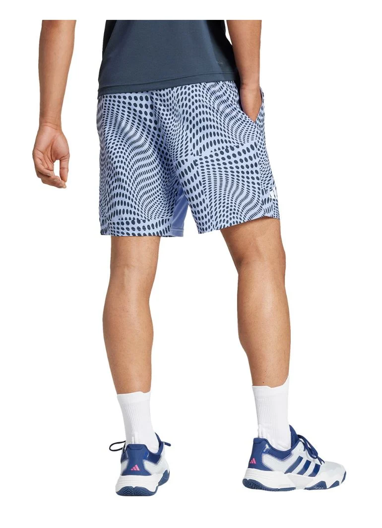 Adidas Club Graphic Shorts (Blue/Black))