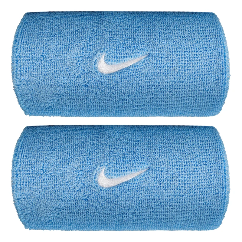 Swoosh Classic Doublewide Schweißband lang - blau, weiß
