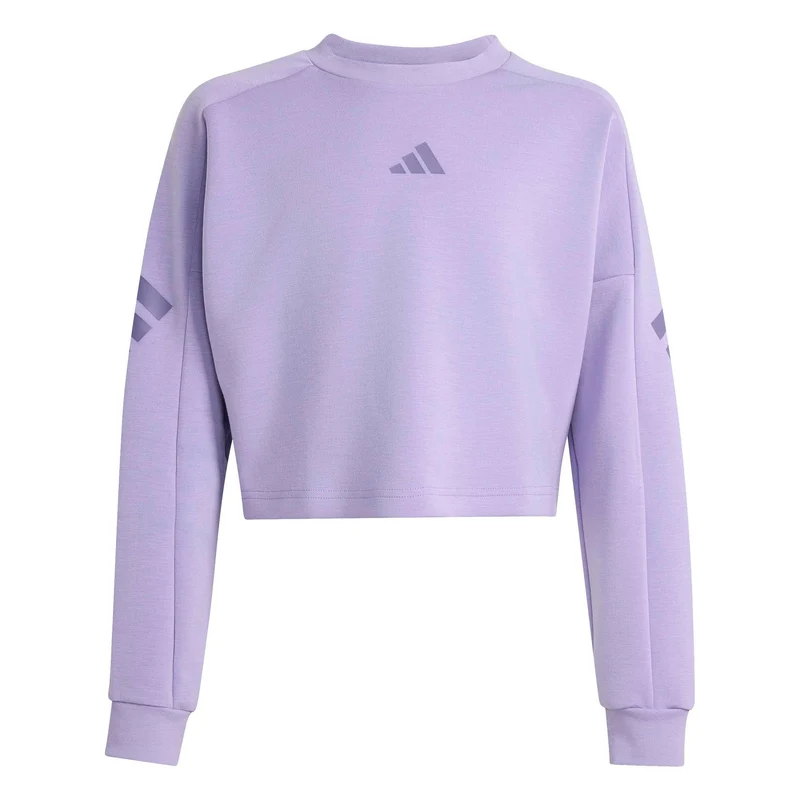 3Stripes Crew Crop Sweatshirt Kinder - flieder