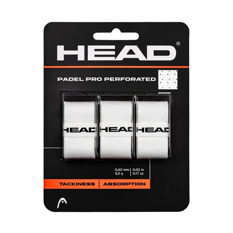 HEAD Overgrip Padel Pro Perforated Wit 3 Pack