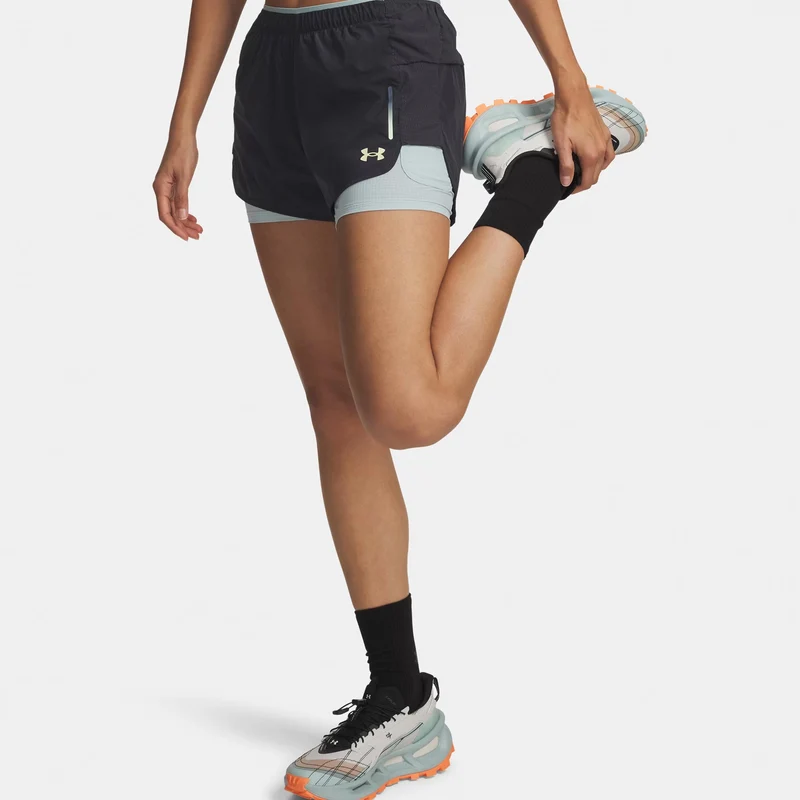 Explor Trail Ultra Lined Laufshorts Damen-anthrazit, blau