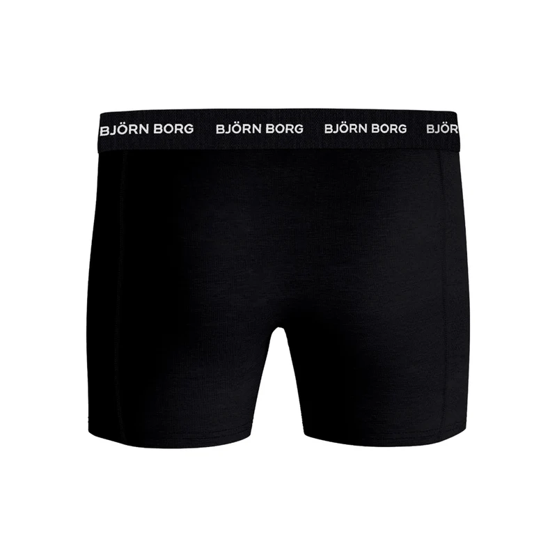 Cotton Stretch Boxer Short 3er Pack Herren - schwarz