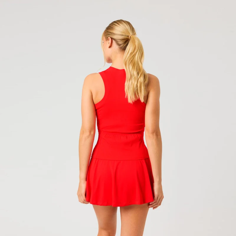 Ace Pocket Ribbed Tank-Top Damen - rot