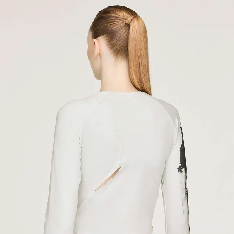 Y-3 Crop Tank-Top Damen - grau, mehrfarbig