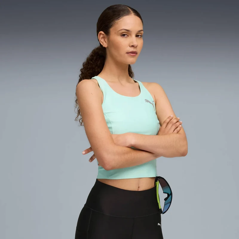 Raceday Ultraform Crop Laufshirt Damen-Grün