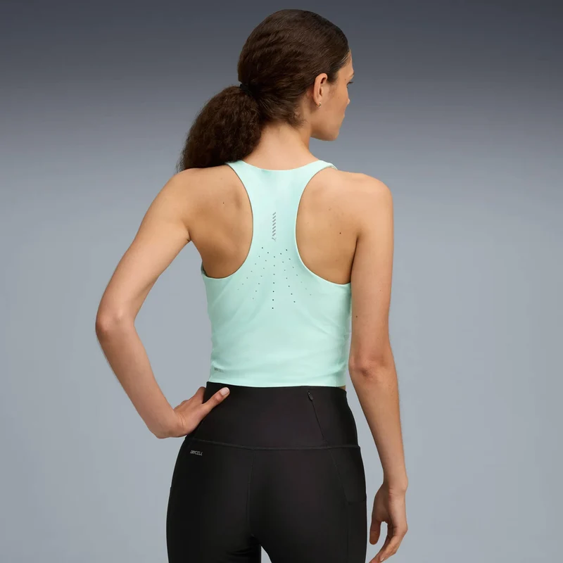 Raceday Ultraform Crop Laufshirt Damen-Grün