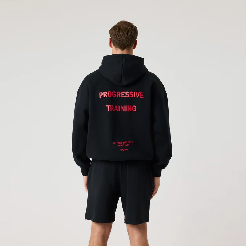 Borg Oversized Hoody Herren - schwarz