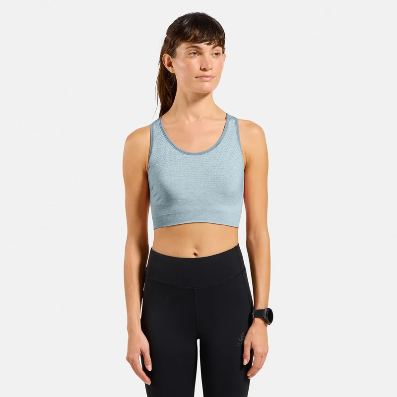 Seamless Medium Padded Sport Sport-BH Damen - hellblau