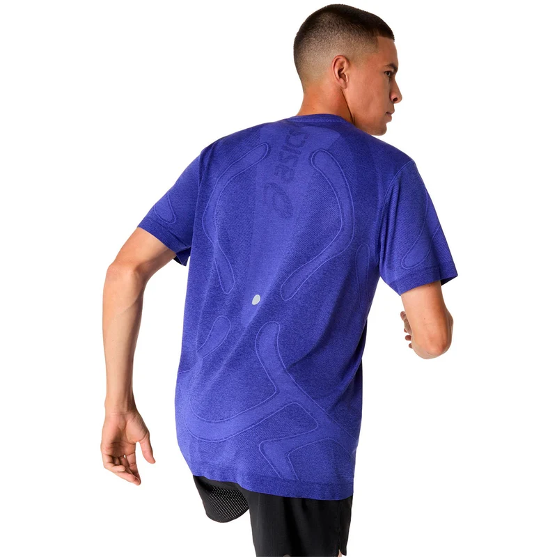 Road Seamless Laufshirt Herren - blau, lila