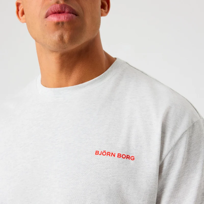 Borg Gym Oversized T-Shirt Herren - hellgrau