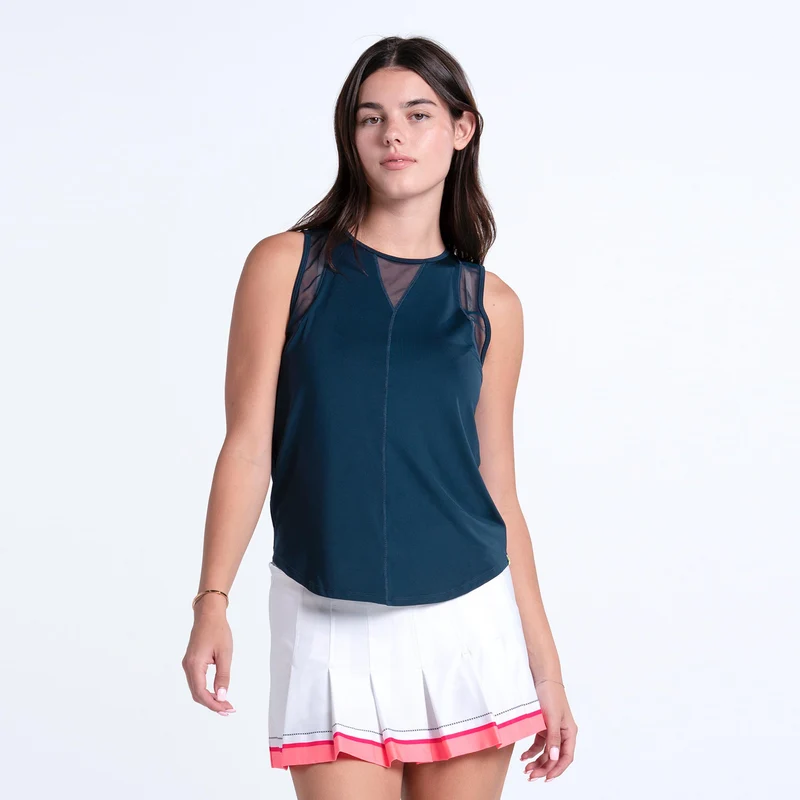 Glow Set Pleat Rock Damen - weiß, pink