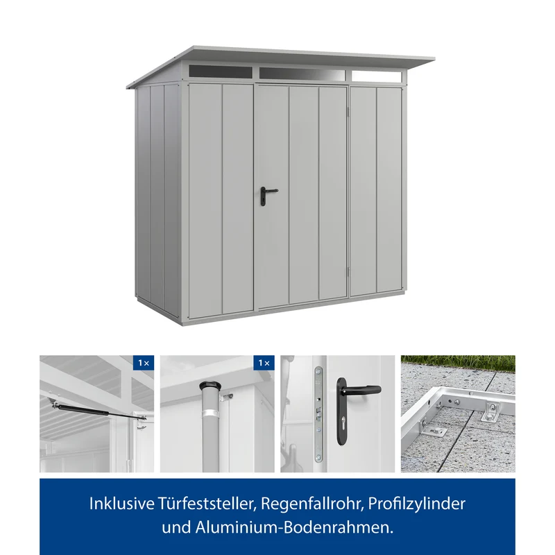 Set Berry Modern-P,Typ1 Gerätehaus-Weißaluminium