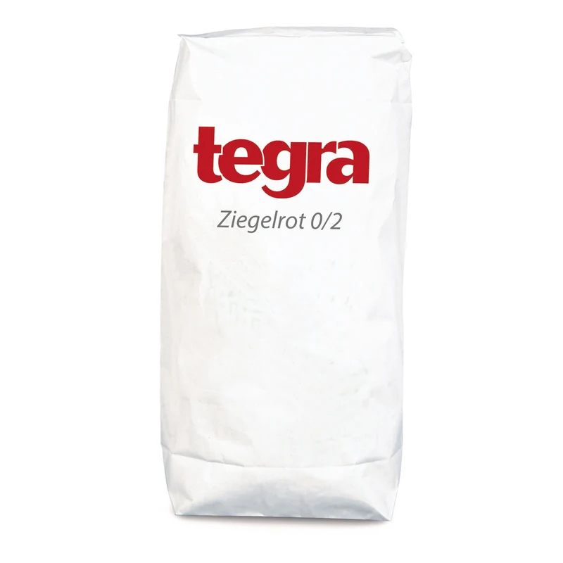Ziegelrot 0/2mm,Gesackt (25kg) Ziegelmehl-Rot