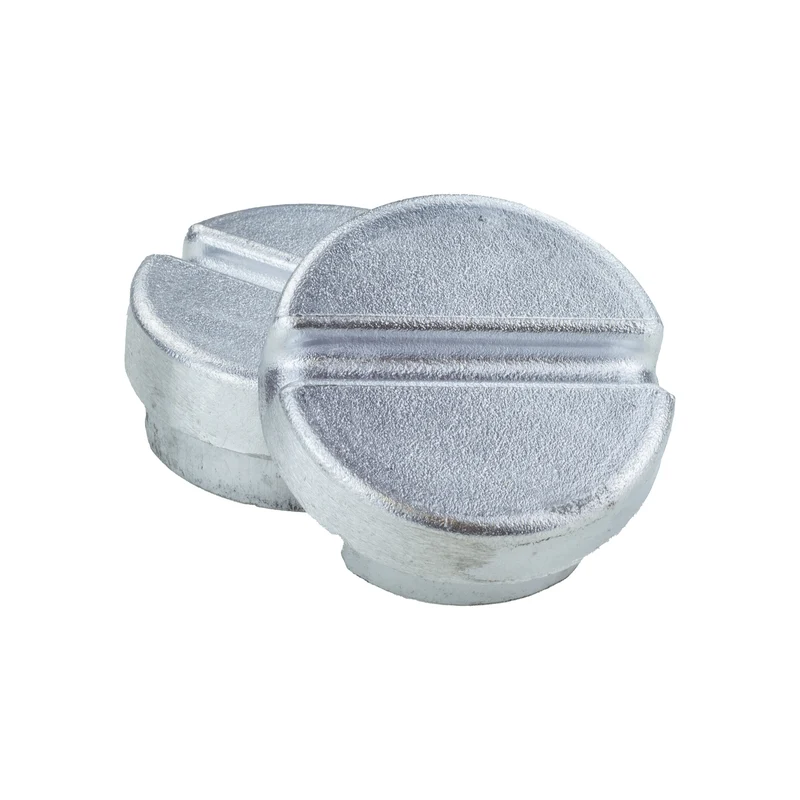 Deckel F. Tennispfosten Alu,Rund,Paar Anlagenzubehör-Silber