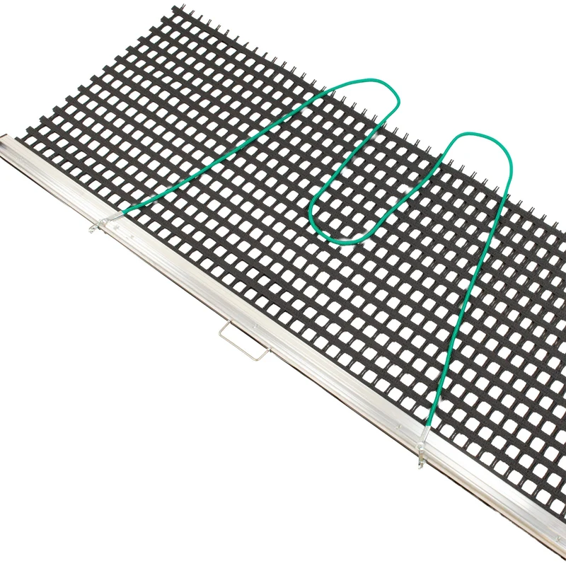 Schleppnetz mit Alu-Profil doppellagig schweres Gewebe 1,96m x 0,75 m Schleppnetz mit Alu-Profil, doppellagig - silber