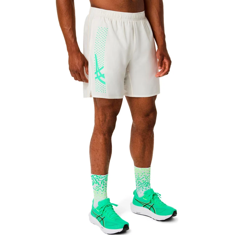 Icon 7In Laufshorts Herren - beige, grün
