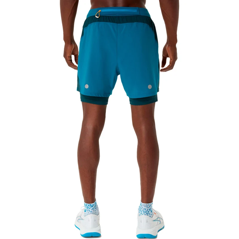 Road 2in1 5in Laufshorts Herren-türkis, türkis