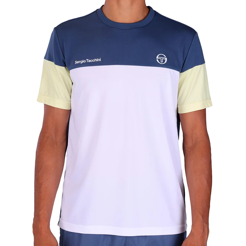Prave T-Shirt Herren - blaugrau, weiß
